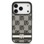 Apple iPhone 17 Pro Kılıf DKNY Orjinal Lisanslı M-safe Şarj Özellikli 3D Yazılı Metal Logolu Kapak