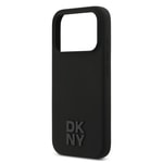 Apple iPhone 17 Pro Kılıf DKNY Orjinal Lisanslı M-safe Şarj Özellikli Metal Logolu Silikon Kapak
