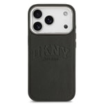 Apple iPhone 17 Pro Kılıf DKNY Orjinal Lisanslı M-safe Şarj Özellikli PU Deri Kabartmalı Kapak