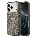 Apple iPhone 17 Pro Kılıf Guess Orjinal Lisanslı M-safe Şarj Özellikli Yazı Logolu Python Desenli Kapak