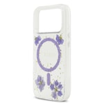Apple iPhone 17 Pro Kılıf Guess Orjinal Lisanslı M-safe Şarj Özellikli Transparan Resin Flowers Kapak