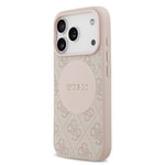 Apple iPhone 17 Pro Kılıf Guess Orjinal Lisanslı M-safe Şarj Özellikli Yazı Logolu Circle Classic Kapak
