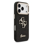 Apple iPhone 17 Pro Kılıf Guess Orjinal Lisanslı 4G Büyük Metal Kamera Çerçeveli ve Logolu Glitter Kapak