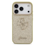 Apple iPhone 17 Pro Kılıf Guess Orjinal Lisanslı 4G Büyük Metal Kamera Çerçeveli ve Logolu Glitter Kapak