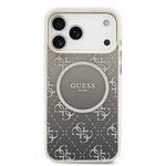 Apple iPhone 17 Pro Kılıf Guess Orjinal Lisanslı M-safe Şarj Özellikli 4G Desenli Simli Silikon Kapak