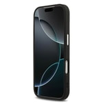 Apple iPhone 17 Pro Kılıf Guess Orjinal Lisanslı M-safe Şarj Özellikli Metal Kamera Çerçeveli Üçgen Logolu Glitter Kapak