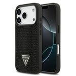 Apple iPhone 17 Pro Kılıf Guess Orjinal Lisanslı Taşlı Arka Yüzey Üçgen Logolu Kapak