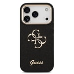 Apple iPhone 17 Pro Kılıf Guess Orjinal Lisanslı 4G Büyük Metal Kamera Çerçeveli ve Logolu Glitter Kapak