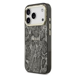 Apple iPhone 17 Pro Kılıf Guess Orjinal Lisanslı M-safe Şarj Özellikli Yazı Logolu Python Desenli Kapak