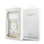 Apple iPhone 17 Pro Kılıf Guess Orjinal Lisanslı M-safe Şarj Özellikli Transparan Resin Bottom Kapak