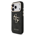 Apple iPhone 17 Pro Kılıf Guess Orjinal Lisanslı Gold Metal Kamera Çerçeveli 4G Desenli Metal Büyük 4G ve Yazı Logolu Kapak