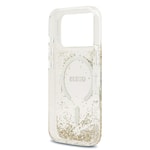 Apple iPhone 17 Pro Kılıf Guess Orjinal Lisanslı M-safe Şarj Özellikli Transparan Resin Bottom Kapak