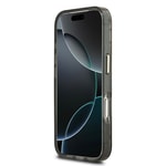 Apple iPhone 17 Pro Kılıf Guess Orjinal Lisanslı M-safe Şarj Özellikli Simli Çiçek Desenli Metal Kamera Çerçeveli Üçgen Logolu Kapak