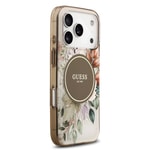 Apple iPhone 17 Pro Kılıf Guess Orjinal Lisanslı M-safe Şarj Özellikli Flower Tonal Circle Kapak
