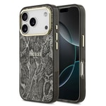 Apple iPhone 17 Pro Kılıf Guess Orjinal Lisanslı M-safe Şarj Özellikli Yazı Logolu Python Desenli Kapak