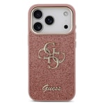 Apple iPhone 17 Pro Kılıf Guess Orjinal Lisanslı 4G Büyük Metal Kamera Çerçeveli ve Logolu Glitter Kapak