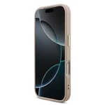 Apple iPhone 17 Pro Kılıf Guess Orjinal Lisanslı Gold Metal Kamera Çerçeveli 4G Desenli Metal Büyük 4G ve Yazı Logolu Kapak