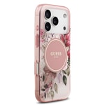 Apple iPhone 17 Pro Kılıf Guess Orjinal Lisanslı M-safe Şarj Özellikli Flower Tonal Circle Kapak