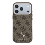 Apple iPhone 17 Pro Kılıf Guess Orjinal Lisanslı M-safe Şarj Özellikli Small 4G Classic Logolu Kapak