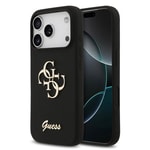 Apple iPhone 17 Pro Kılıf Guess Orjinal Lisanslı Grained Yazı Logolu Kapak