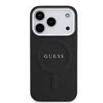 Apple iPhone 17 Pro Kılıf Guess Orjinal Lisanslı M-safe Şarj Özellikli Klasik Yazı Logolu PU Deri Kapak