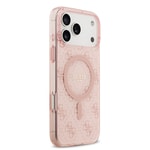 Apple iPhone 17 Pro Kılıf Guess Orjinal Lisanslı M-safe Şarj Özellikli IML Baskılı Klasik Logolu 4G Desenli Kapak