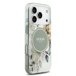 Apple iPhone 17 Pro Kılıf Guess Orjinal Lisanslı M-safe Şarj Özellikli Flower Tonal Circle Kapak