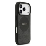 Apple iPhone 17 Pro Kılıf Guess Orjinal Lisanslı M-safe Şarj Özellikli Yazı Logolu Circle Classic Kapak