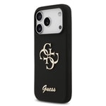 Apple iPhone 17 Pro Kılıf Guess Orjinal Lisanslı Grained Yazı Logolu Kapak