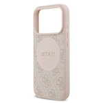 Apple iPhone 17 Pro Kılıf Guess Orjinal Lisanslı M-safe Şarj Özellikli Yazı Logolu Circle Classic Kapak