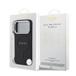 Apple iPhone 17 Pro Kılıf Guess Orjinal Lisanslı M-safe Şarj Özellikli Klasik Yazı Logolu PU Deri Kapak