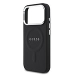 Apple iPhone 17 Pro Kılıf Guess Orjinal Lisanslı M-safe Şarj Özellikli Klasik Yazı Logolu PU Deri Kapak