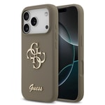 Apple iPhone 17 Pro Kılıf Guess Orjinal Lisanslı Grained Yazı Logolu Kapak