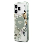 Apple iPhone 17 Pro Kılıf Guess Orjinal Lisanslı M-safe Şarj Özellikli Flower Tonal Circle Kapak