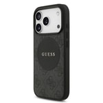Apple iPhone 17 Pro Kılıf Guess Orjinal Lisanslı M-safe Şarj Özellikli Yazı Logolu Circle Classic Kapak