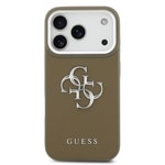 Apple iPhone 17 Pro Kılıf Guess Orjinal Lisanslı Grained 4G Metal Büyük Logolu Kapak
