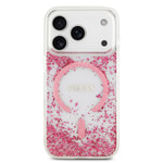 Apple iPhone 17 Pro Kılıf Guess Orjinal Lisanslı M-safe Şarj Özellikli Transparan Resin Bottom Kapak