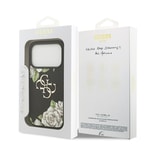 Apple iPhone 17 Pro Kılıf Guess Orjinal Lisanslı Gül Baskılı Büyük Metal Logo Dizaynlı Kapak