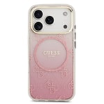 Apple iPhone 17 Pro Kılıf Guess Orjinal Lisanslı M-safe Şarj Özellikli 4G Metal Büyük Logolu Kartlıklı Kapak
