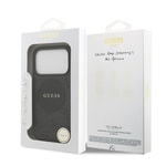 Apple iPhone 17 Pro Kılıf Guess Orjinal Lisanslı M-safe Şarj Özellikli Yazı Logolu Circle Classic Kapak