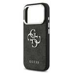 Apple iPhone 17 Pro Kılıf Guess Orjinal Lisanslı Gümüş Metal Kamera Çerçeveli 4G Desenli Metal Büyük 4G ve Yazı Logolu Kapak