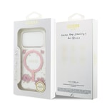 Apple iPhone 17 Pro Kılıf Guess Orjinal Lisanslı M-safe Şarj Özellikli Transparan Resin Flowers Kapak