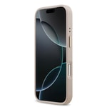 Apple iPhone 17 Pro Kılıf Guess Orjinal Lisanslı M-safe Şarj Özellikli 4G Desenli PU Metal Plaka Klasik Logolu Kapak
