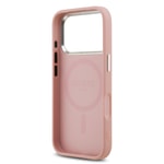 Apple iPhone 17 Pro Kılıf Guess Orjinal Lisanslı M-safe Şarj Özellikli Metal Kamera Çerçeveli Üçgen Logolu Glitter Kapak