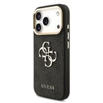 Apple iPhone 17 Pro Kılıf Guess Orjinal Lisanslı M-safe Şarj Özellikli 4G Metal Büyük Logolu Kartlıklı Kapak