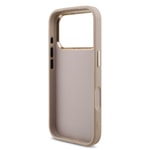 Apple iPhone 17 Pro Kılıf Guess Orjinal Lisanslı Gold Metal Kamera Çerçeveli 4G Desenli Metal Büyük 4G ve Yazı Logolu Kapak