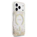 Apple iPhone 17 Pro Kılıf Guess Orjinal Lisanslı M-safe Şarj Özellikli Transparan Resin Bottom Kapak