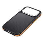 Apple iPhone 17 Pro Kılıf Karbon Fiber Görünümlü Wlons Marin Kapak