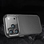 Apple iPhone 17 Pro Kılıf Karbon Fiber Görünümlü Wlons Marin Kapak