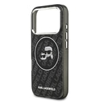 Apple iPhone 17 Pro Kılıf Karl Lagerfeld Orjinal Lisanslı Parlayan Simli Karl & Choupette Heads Kapak